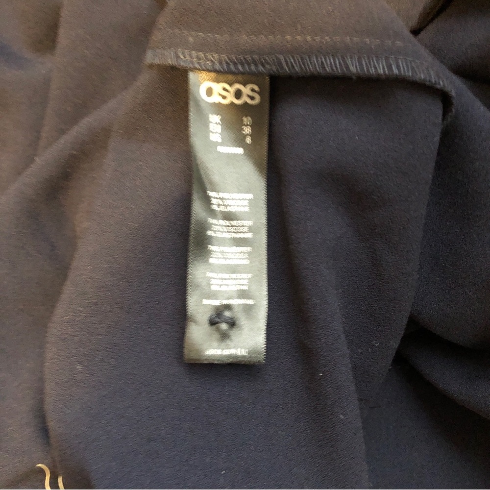 ASOS Dark Navy Long Trench Coat - Picture 8 of 10